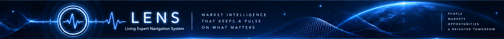 LENS — Living Expert Navigation System. Market intelligence that keeps a pulse on what matters.